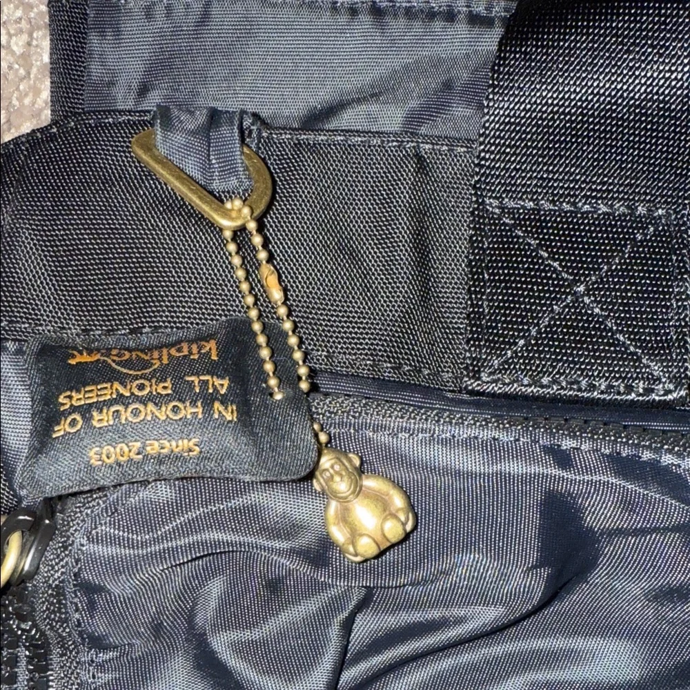 Kipling Black Tote Bag with Red Accents - Picture 2 of 8